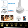 Miniatyrbillede 4 af 7: 3D Illusion Lastbil Formet Natlys LED Lampe til Lastbilentusiaster Fjernbetjening 16 Farver Bordlampe Julegaver