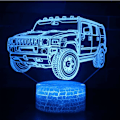 Miniatyrbillede 1 af 7: 3D Traktor Bil Illusion LED Natlampe 7 Farver Skiftende Smart Touch Bordlampe Dekoration Gavebutik Bar Soveværelse Lys (Sprækket Base med Fjernbetjening, Lastbil-3)