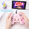 Miniatyrbillede 3 af 6: Slide Joy Con-opladningsgreb til Switch/Switch OLED Potable Joy Con-opladercontroller Komfortgreb Hastighedsopladning under spil (Pink)