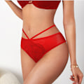 Pikkukuva 5 / 7: AVEKI Alusvaatteet Puuvilla T-stringit 3 Pakkaus T Taka Läpinäkyvä G-stringit Seksi Pitsi Hengittävä Bikini Alushousut Teinit Alusvaatteet, Harmaa, M