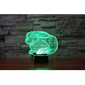 Miniatyrbilde 6 av 6: 3D Kanin nattlys bordsklampe optisk illusjon lamper 7 fargeendrende lys LED bordlampe Jul Hjem Kjærlighet Bursdag Barn Barn Dekor Leke Gave