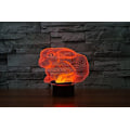 Miniatyrbilde 5 av 6: 3D Kanin nattlys bordsklampe optisk illusjon lamper 7 fargeendrende lys LED bordlampe Jul Hjem Kjærlighet Bursdag Barn Barn Dekor Leke Gave