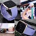Pikkukuva 4 / 6: Älykäs rannekkeen hihna on yhteensopiva Fitbit versa -älykellon, versa 2:n ja versa Lite se -kellojen kanssa naisille ja miehille（ Periwinkle-S）