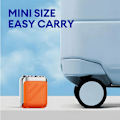 Miniatyrbillede 5 af 8: Elektrisk Mini Bærbar Razor, R-12 Bærbar Kuffert Design Dobbelt-Ring Magnetisk Cutter, Vandafvisende Lomme Skægtrimmer til Mænd (Orange)