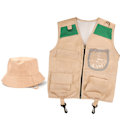 Miniatyrbilde 1 av 5: Barneutendørs Explorer Adventure Set Utendørs Utforskningssett Sett med Vest Hat for 3-7 år gamle Gutter Jenter Camping Fotturer Lek Halloween Kostyme