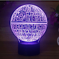 Miniatyrbilde 6 av 7: 7 Fargeskiftende nattlampe 3D Atmosfære Bulbing Lys 3D Visuell Illusions LED Lampe for Barn Leke Julergave Bursdagsgaver (Star Wars)