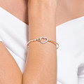 Pikkukuva 5 / 5: Infinity Heart Jewelry Collection, Kaulakoru ja rannekoru, Ruusukullan ja rodiumin sävyiset viimeistelyt, Läpinäkyvä kristalli (Ruusukulta)