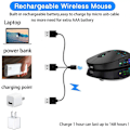 Miniatyrbilde 2 av 3: 2.4GHz 1600DPI 3-posisjons justerbar 6-knapps utskjærings Bluetooth trådløs mus for Mac MacBook Pro iPad MacBook Air bærbar PC Chromebook Windows HP DELL P