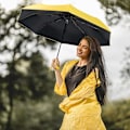 Miniatyrbilde 2 av 7: Kompakt liten paraply for regn og sol, søt design andehode paraply for jenter gaver, 8 ribber sammenleggbar paraply med trehåndtak Yellow