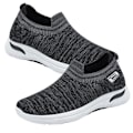 Miniatyrbild 2 av 5: Herr Mesh Sneakers Andas Bekväm Dämpning Fällbar Resistent Mjuk Sula Stilig Herr Casual Skor Black 40