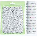 Miniatyrbilde 1 av 7: 800 stykker bokstavperler sett, 28 stiler vennskapsarmbånd smykkefremstillingssett, assorterte alfabetperler fargerike smilefjes preppy perler hjerteperle Style 1