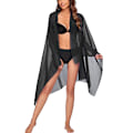 Miniatyrbillede 2 af 5: Kvinders Chiffon Strand Pareos Sarong Gennemsigtig Badetøj Cover Up Badetøj Bikini
