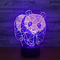 Miniatyrbilde 5 av 6: 3D Panda nattlys Dyr Bordskrive Optisk Illusjon Lamper 7 Farge Skiftende Lys LED Bordlampe Jul Hjem Kjærlighet Bursdag Barn Barn Dekor Leke G