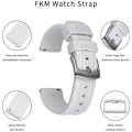 Miniatyrbillede 4 af 5: AVEKI Watch Bands 20mm Rustfrit Stål Spænde Hurtig Udløsning Fluoro Gummi Urrem Til Mænd, Sort