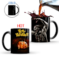 Miniatyrbillede 2 af 5: Halloween Græskar Farveskiftende Krus Keramisk Termisk Kaffe Morgenmad Krus