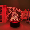 Miniatyrbilde 3 av 7: LED-lys Genshin Impact Kamisato Ayato Anime 3D Illusions nattlampe Hjemmerom dekor Akryl LED-lys Julegave lamper (16 farger med fjernkontroll)