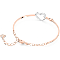Pikkukuva 4 / 5: Infinity Heart Jewelry Collection, Kaulakoru ja rannekoru, Ruusukullan ja rodiumin sävyiset viimeistelyt, Läpinäkyvä kristalli (Ruusukulta)