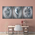 Miniatyrbild 2 av 8: Wekity Intertwined Love Wall Art Canvas Print Poster, Enkel Fashion Painting Art Decor för Hem Vardagsrum Sovrum Kontor (Set om 3 Oinramade, 8x10 i