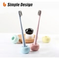 Miniatyrbillede 3 af 7: Slank Mini Keramik Tandbørsteholder Stativ til Badeværelses Vaskeskabe (Pink 2-Pack) 2Pink