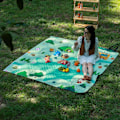 Miniatyrbilde 5 av 5: Piknikpledd, utendørs strandpledd, vanntett og sammenleggbart piknikpledd for vår-, sommercamping, strand, park, fotturer (Sirkel, 6 150*200cm