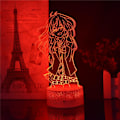 Miniatyrbillede 1 af 7: Din Løgn i April Kaori Miyazono Figur Natlys 3D Optisk Illusion LED Lamper med Fjernbetjening & RGB Farver Bordlamper (Lava Base)