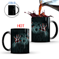 Miniatyrbild 1 av 5: Färgväxlande mugg 11oz, Walking Dead keramisk kaffemugg värmekänslig kopp, skräck Walking Spooky kaffemuggar, roliga muggar, cool kopp, magisk gåva
