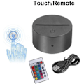 Miniatyrbillede 3 af 7: 3D Traktor Bil Illusion LED Natlampe 7 Farver Skiftende Smart Touch Bordlampe Dekoration Gavebutik Bar Soveværelse Lys (Sprækket Base med Fjernbetjening, Lastbil-3)