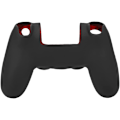 Miniatyrbilde 6 av 7: Spillkontrollhud Grip Deksel Case, Myk Silikon Case, Hud Grip Shell Deksel for PlayStation 4 PS4 Kontroll Black-red
