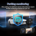 Miniatyrbillede 5 af 7: Dash Cam, 3-kanals Dash Cam, 4K+1080P Dash Cam foran og indvendig, Triple Dash Cam til bil, Dash-kamera med 32 GB-kort, 2160P Full UHD, G-sensor, 170°
