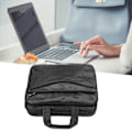 Miniatyrbillede 3 af 5: Sort 15 tommer Business Laptop Skuldertaske Kontor Rejse Vandafvisende Udvidelig Laptop Aktentaske Sort 15 tommer