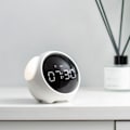 Miniatyrbild 5 av 6: Expression Clock Söt hundform multifunktionell LED digital väckarklocka Röstaktiverad nattljus White