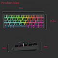 Miniatyrbillede 7 af 8: HE65 Rapid Trigger Spilkeyboard, 65% Magnetisk Switch Hall Effekt Keyboard Hot Swap Custom RGB Hyper-Hurtig Justerbar Aktivering Kabelforbundet