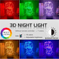 Miniatyrbilde 4 av 7: Anime Lampe Nattlys Illusionslys My Hero Academia Shoto Todoroki 3D for Barnerom LED Barn Julegave Sengelampe Fargerik Bursdagslampe Ni