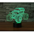 Miniatyrbild 5 av 7: 3D Traktorbil Fjärrkontroll 16 Färger Nattlampa Illusion Akryl LED Bord Sänglampa Barn Sovrum Skrivbords Dekoration Födelsedagspresenter Leksak för Barn