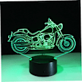 Miniatyrbilde 1 av 7: Motorsykler for 3D nattlys Fargeskiftende nattlys Gutter nattlys Bil nattlys LED motorsykkel lys 3D lampe