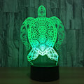 Miniatyrbilde 4 av 7: 7 Fargeskiftende nattlampe 3D Atmosfære Pærelys 3D Visuell Illusions LED Lampe for Barn Leke Julegave Bursdagsgaver (Skilpadder)