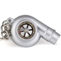Miniatyrbillede 1 af 5: Kreativt Spindende Nyt Krom Poleret Gunmetal Sort Turbo Turbolader Nøglering Nøglekæde Ring Nøglering Nøglebrik, Lav Fløjtelyd