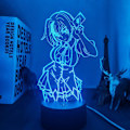 Miniatyrbillede 2 af 7: 3D LED Lampe Anime High School DxD Xenovia til Soveværelse Dekorativ Natlampe Fødselsdagsgave Akryl LED Natlys