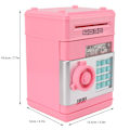 Miniatyrbild 5 av 5: 2 lägen ATM spargris digital elektronisk papperspengar mynt säker låda spara kassaskåp med 7 musikspår för barn Pink