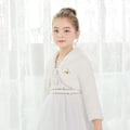 Miniatyrbilde 5 av 5: Jenteprinsesse Faux Fur Blomster Bolero Shrug Fest Bryllupskjole, Skulderbredde Omtrent 45cm, Lengde Omtrent 45cm
