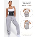 Miniatyrbillede 2 af 7: Taljetræner til kvinder Latex Talje Cincher Korset black M
