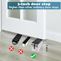 Miniatyrbilde 5 av 6: WJSMSterkeste store dørstopper - Heavy Duty dørstopp kile høye dørstoppere for bunnen av døren, 3 tommer høy justerbar fjærbelastet dørstopper Silver 1 Pack