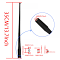 Miniatyrbilde 3 av 3: 14 tommers fleksibel gummireplacementantenne kompatibel med 2007-2019 Jeep Wrangler JK JKU JL JLU Rubicon