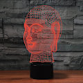Miniatyrbild 2 av 7: 3D Buddha Fjärrkontroll 16 Färger Nattlampor Illusion Akryl LED Bord Sänglampa Barn Sovrum Skrivbords Dekoration Födelsedagspresenter Leksak för Barn