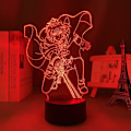 Miniatyrbillede 5 af 7: Anime 3D Illusion Manga Mikaela Hyakuya Figur Natlampe LED Bordlampe Skrivebordslamper Natlys 7/16 Farver USB Belysning Soveværelse Hjem Decor