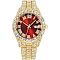 Miniatyrbillede 1 af 3: Herre Diamant Ur Mode Krystal Rhinestone Quartz Analog Ur Is Ur Armbåndsur
