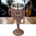 Miniatyrbilde 2 av 5: Nordisk Vinglass i Harpiks med Rustfritt Stål Unik Retro Ølkopp for Cocktails Whisky Rødvin