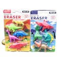 Miniatyrbillede 1 af 3: 4 stk./sæt Kreativ Dinosaur Serie Formet Gummi Blyantsviskelæder Børn Gave 2 stk. Tilfældigt Mønster