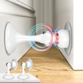 Miniatyrbillede 1 af 8: WJSM Magnetiske dørstoppere 2-pak, dørstoppere i rustfrit stål til væg- og gulvmontering, dørholder holder dør åben, ingen boring dørstop med 3D White*2