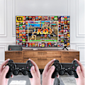 Miniatyrbillede 2 af 8: M8plus TV-spilkonsolboks Dobbelt håndtag 32G 10000 spil USB